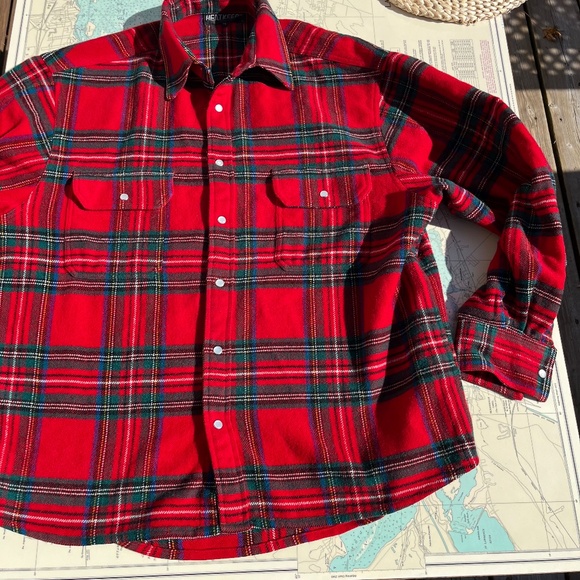 Vintage Heat Keep Red Plaid Fleece Jacket L - Picture 2 of 5